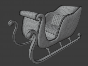 santa claus sleigh 3D Model