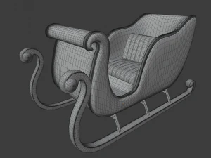 santa claus sleigh 3D Model