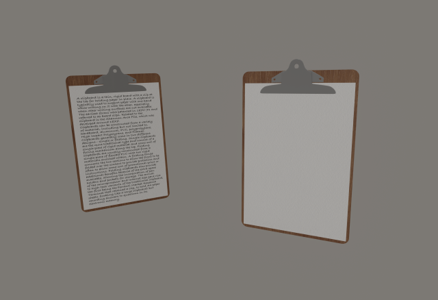 clipboard Model 3D .c4d .max .obj .3ds .fbx .stl .blend 