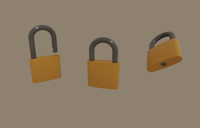 padlock Modello 3D .c4d .max .obj .3ds .fbx .stl .blend 