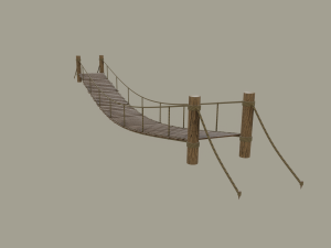 rope bridge 3Dモデル