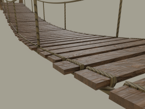 rope bridge 3Dモデル