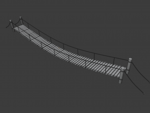 rope bridge 3Dモデル