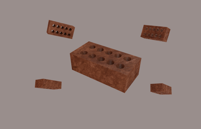 brick Model 3D .c4d .max .obj .3ds .fbx .stl .blend 