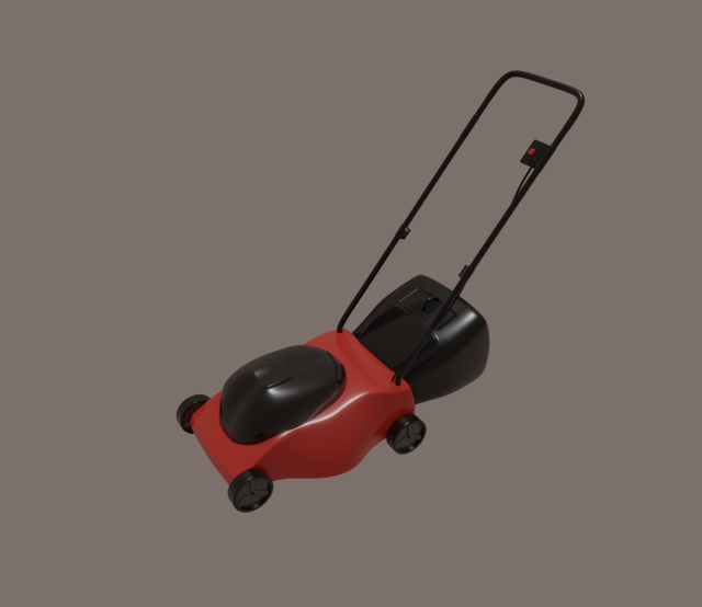 lawnmower Model 3D .c4d .max .obj .3ds .fbx .stl .blend 