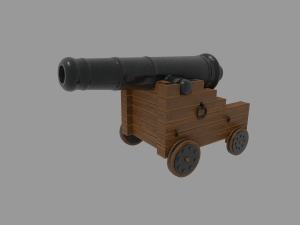 pirate cannon 3D 模型