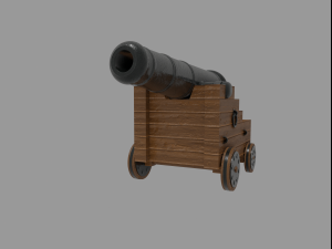 pirate cannon 3D Model