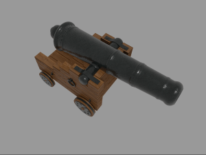 pirate cannon 3D Model
