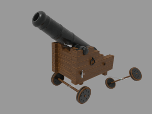 pirate cannon 3D Model