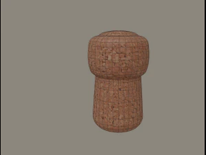 샴페인 코르크 3D 모델