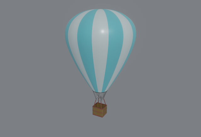 hot air balloon 3D Model .c4d .max .obj .3ds .fbx .stl .blend 