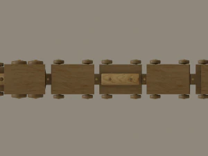 wooden toy train 3D Model