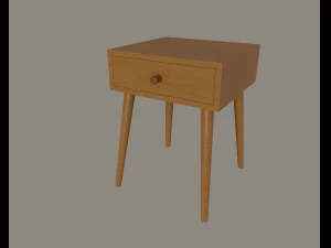 wooden nightstand 3D Model