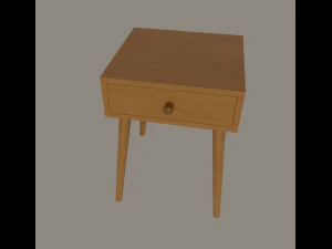 wooden nightstand 3D Model