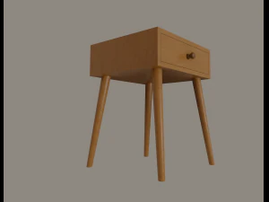 wooden nightstand 3D Model