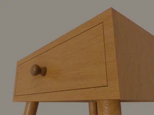 wooden nightstand 3D Model