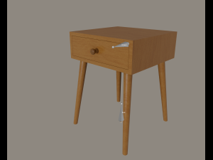 wooden nightstand Modelo 3D