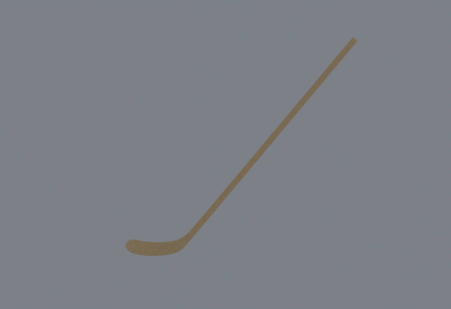 wooden hockey stick 3D Model .c4d .max .obj .3ds .fbx .stl .blend 