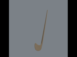 wooden hockey stick 3D मॉडल