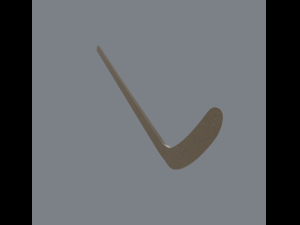 wooden hockey stick 3D मॉडल