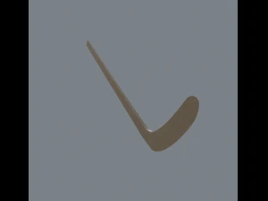 wooden hockey stick 3D Model