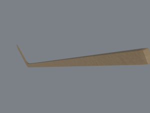 wooden hockey stick 3D मॉडल