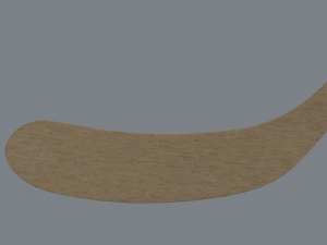 wooden hockey stick 3D मॉडल