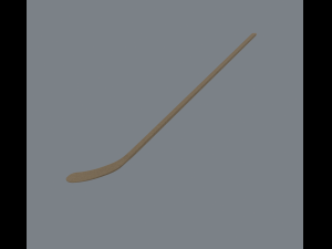 wooden hockey stick 3D मॉडल