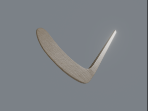 wooden hockey stick 3D मॉडल