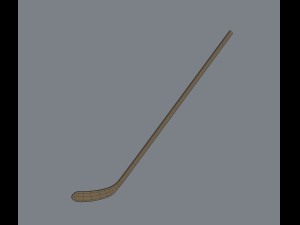 wooden hockey stick 3D मॉडल