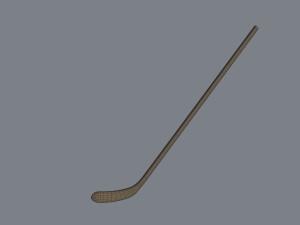 wooden hockey stick 3D मॉडल
