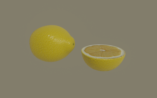 lemon 3D Model .c4d .max .obj .3ds .fbx .stl .blend 