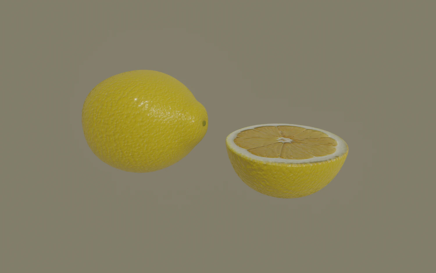 lemon 3D Model .c4d .max .obj .3ds .fbx .stl .blend 