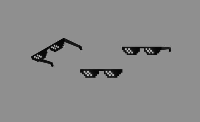 pixel sunglasses Modelo 3D .c4d .max .obj .3ds .fbx .stl .blend 