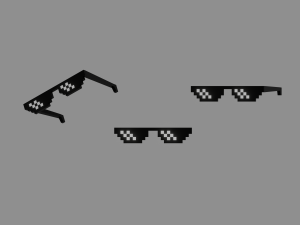 pixel sunglasses 3D-Modell