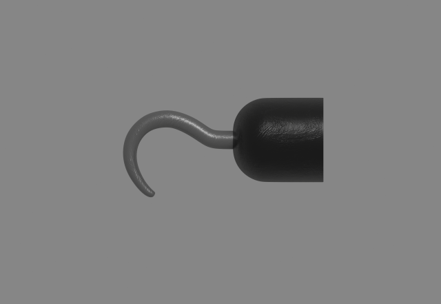 pirate hook hand 3D Модель .c4d .max .obj .3ds .fbx .stl .blend 
