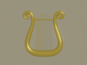 golden lyre 3D Модель
