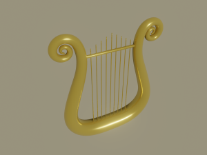golden lyre 3D 模型