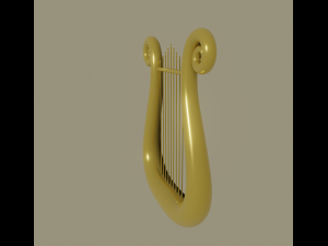 golden lyre 3D 模型