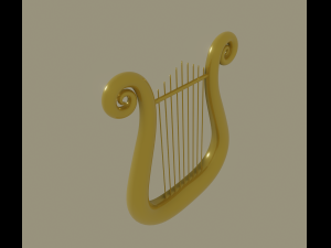 golden lyre 3D 模型