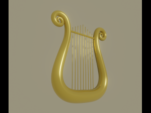golden lyre 3D 模型