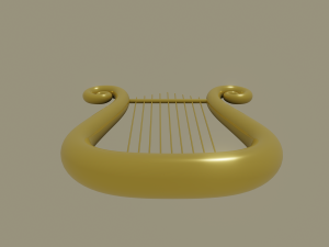 golden lyre 3D 模型