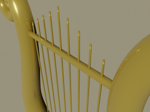 golden lyre 3D 模型