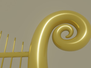 golden lyre 3D 模型