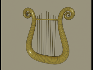 golden lyre 3D 模型