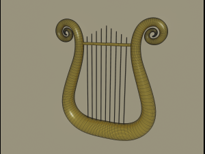 golden lyre 3D 模型