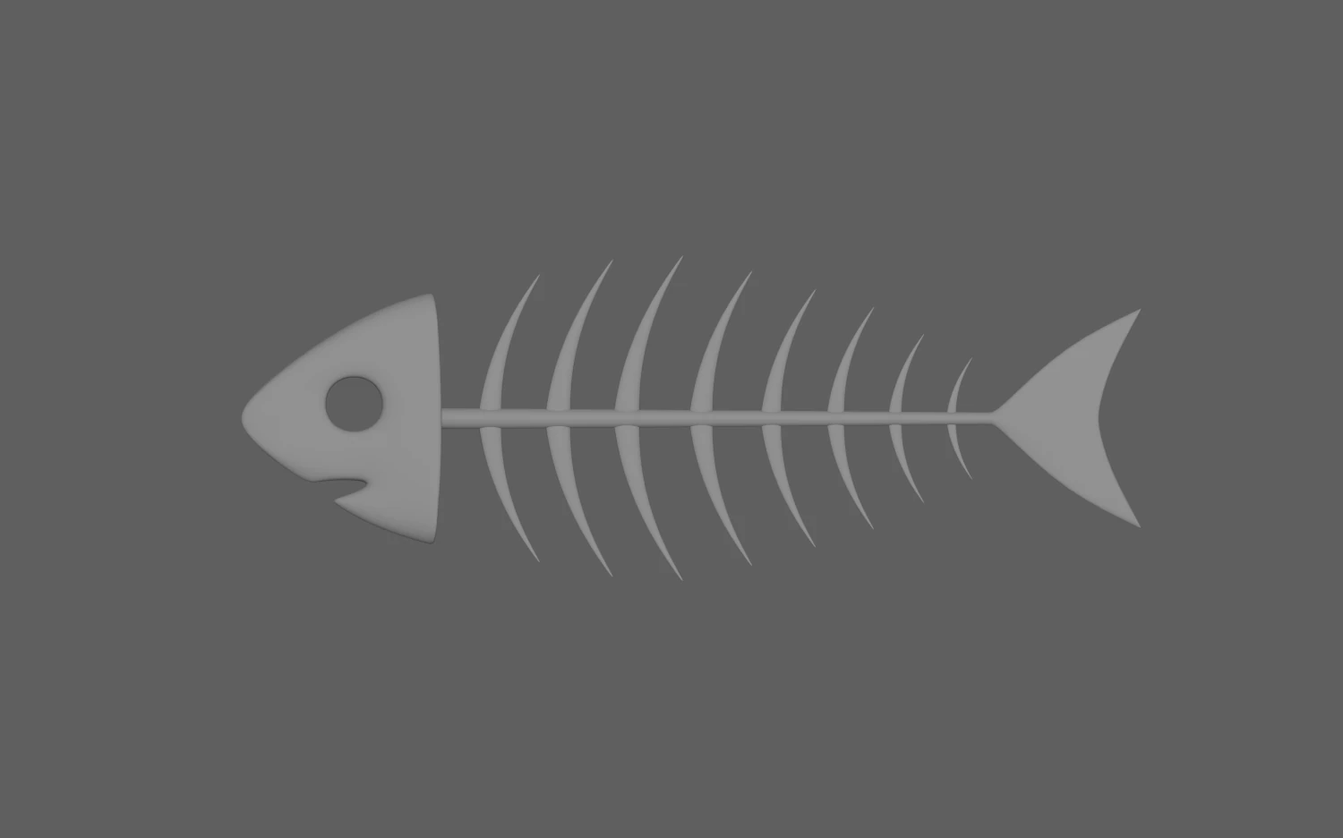 fish bone 3D Model .c4d .max .obj .3ds .fbx .stl .blend
