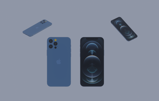 iphone 12 pro blue 3D 모델 .c4d .max .obj .3ds .fbx .stl .blend 