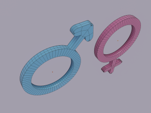 gender symbols 3Dモデル
