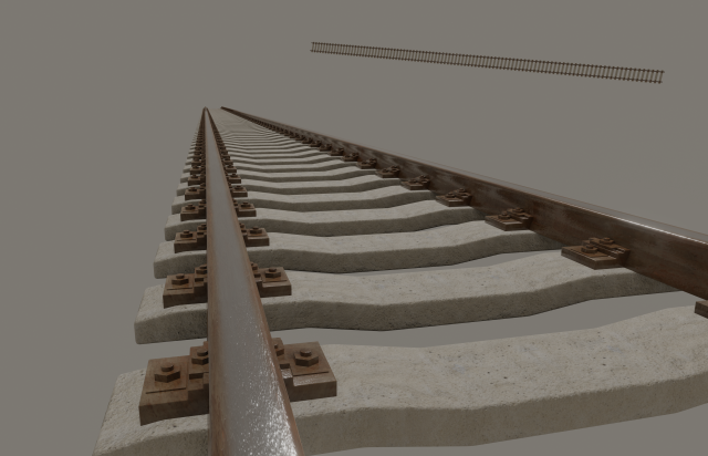 railroad tracks 3D Модель .c4d .max .obj .3ds .fbx .stl .blend 